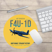 Thumbnail for F4U-1D Corsair design on yellow round mouse pad