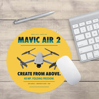 Thumbnail for DJI Mavic Air 2 design on yellow round mouse pad