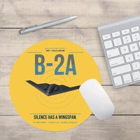 Thumbnail for B-2A Spirit design on yellow round mouse pad