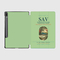 Thumbnail for Savannah-Hilton Head International Airport (SAV) design on light green samsung tablet tablet case
