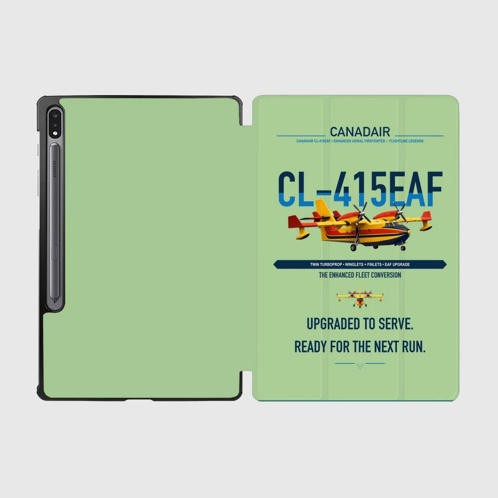 Canadair CL-415EAF design on light green samsung tablet tablet case