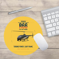 Thumbnail for Robinson R66 design on yellow round mouse pad