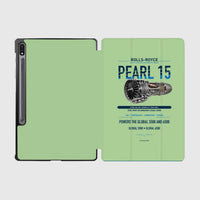 Thumbnail for PEARL 15 design on light green samsung tablet tablet case