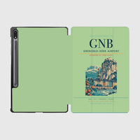Thumbnail for Grenoble-Isère Airport (GNB) design on light green samsung tablet tablet case