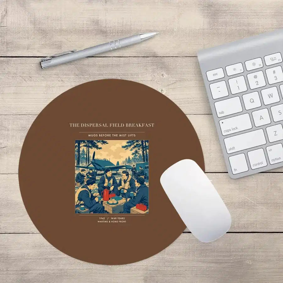 VINTAGE G4511 - The Dispersal Field Breakfast - Designed Mouse Pads design on brown round