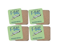 Thumbnail for F-94C Starfire design on light green 4 pieces set coaster