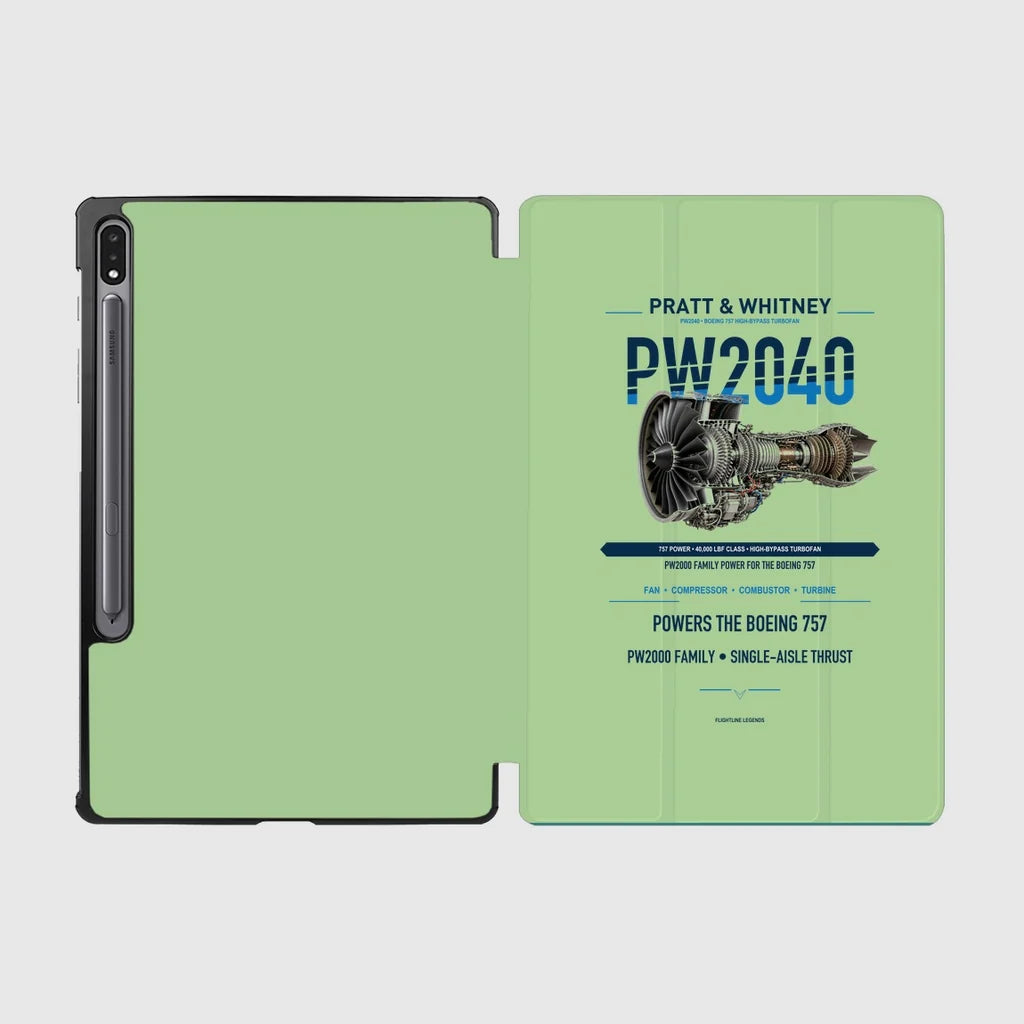 PW2040 design on light green samsung tablet tablet case