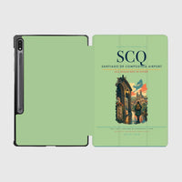 Thumbnail for Santiago de Compostela Airport (SCQ) design on light green samsung tablet tablet case