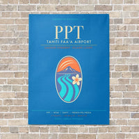 Thumbnail for Tahiti Faa'a Airport PPT - Canvas Framed - Turquoise