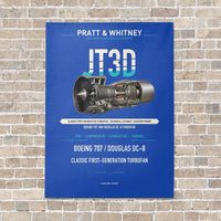 Thumbnail for JT3D vertical canvas print - no frame - blue background