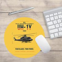 Thumbnail for Bell UH-1Y Venom design on yellow round mouse pad