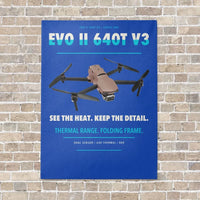 Thumbnail for Autel EVO II Dual 640T V3 vertical canvas print - no frame - blue background