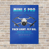 Thumbnail for DJI Mini 5 Pro vertical canvas print - no frame - blue background