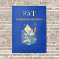 Thumbnail for Jay Prakash Narayan International Airport PAT vertical canvas print - no frame - blue background