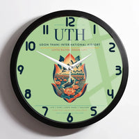 Thumbnail for Udon Thani International Airport (UTH) design on light green framed wall clock