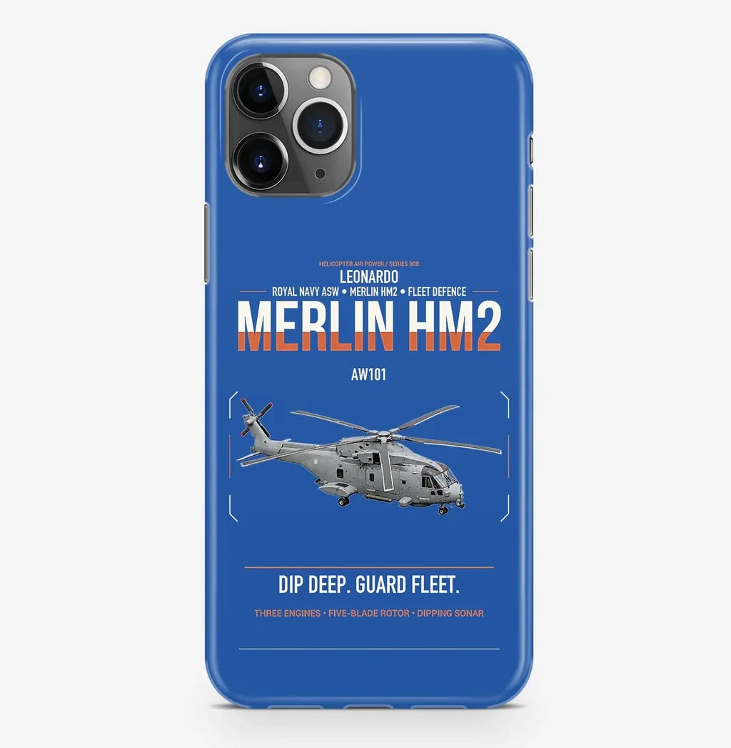 Leonardo AW101 Merlin HM2 design on blue magsafe iphone case, for iPhone Pro Max