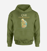 Thumbnail for Salerno Costa d'Amalfi Airport (QSR) design on green army hoodie single-side print