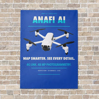 Thumbnail for Parrot ANAFI Ai vertical canvas print - no frame - blue background