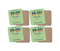 Thumbnail for KB-50J Superfortress design on light green 4 pieces set coaster