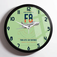 Thumbnail for Gloster Meteor F8 design on light green framed wall clock