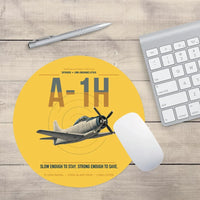 Thumbnail for A-1H Skyraider design on yellow round mouse pad