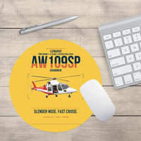 Thumbnail for Leonardo AW109SP GrandNew design on yellow round mouse pad