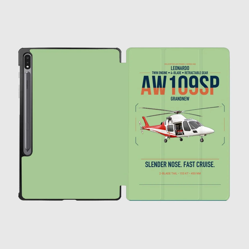 Leonardo AW109SP GrandNew design on light green samsung tablet tablet case