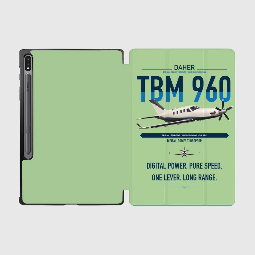 Daher TBM 960 design on light green samsung tablet tablet case