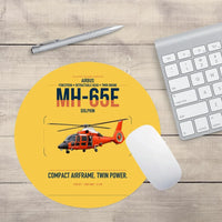 Thumbnail for Airbus MH-65E Dolphin design on yellow round mouse pad