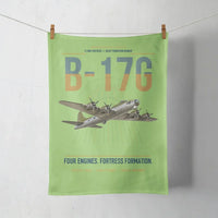 Thumbnail for B-17G Flying Fortress design on light green towel