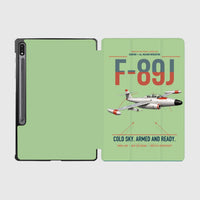 Thumbnail for F-89J Scorpion design on light green samsung tablet tablet case