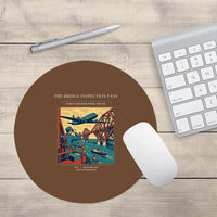 Thumbnail for VINTAGE G4482 - The Bridge Inspection Pass - Designed Mouse Pads design on brown round