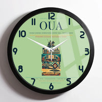 Thumbnail for Thomas Sankara International Airport (OUA) design on light green framed wall clock