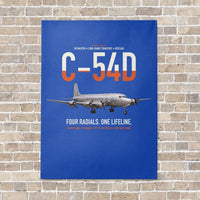 Thumbnail for C-54D Skymaster vertical canvas print - no frame - blue background