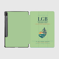 Thumbnail for Long Beach Airport (Daugherty Field) (LGB) design on light green samsung tablet tablet case