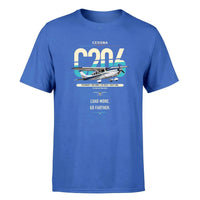 Thumbnail for Cessna 206 Stationair design on blue t-shirt, single-side print