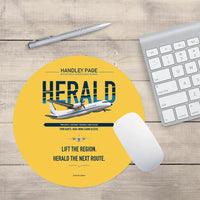 Thumbnail for Handley Page HPR.7 Dart Herald design on yellow round mouse pad
