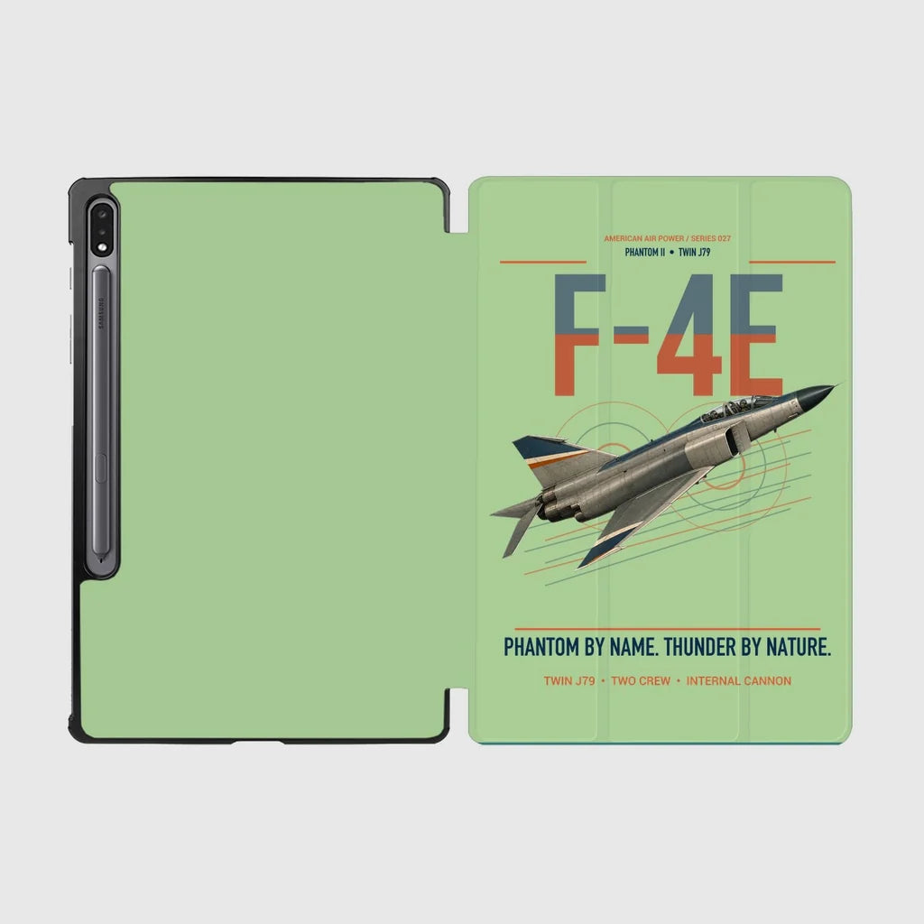 F-4E Phantom II design on light green samsung tablet tablet case