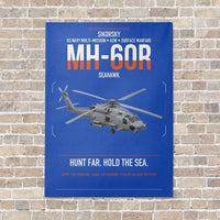 Thumbnail for Sikorsky MH-60R Seahawk vertical canvas print - no frame - blue background