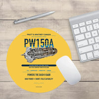 Thumbnail for PW150A design on yellow round mouse pad