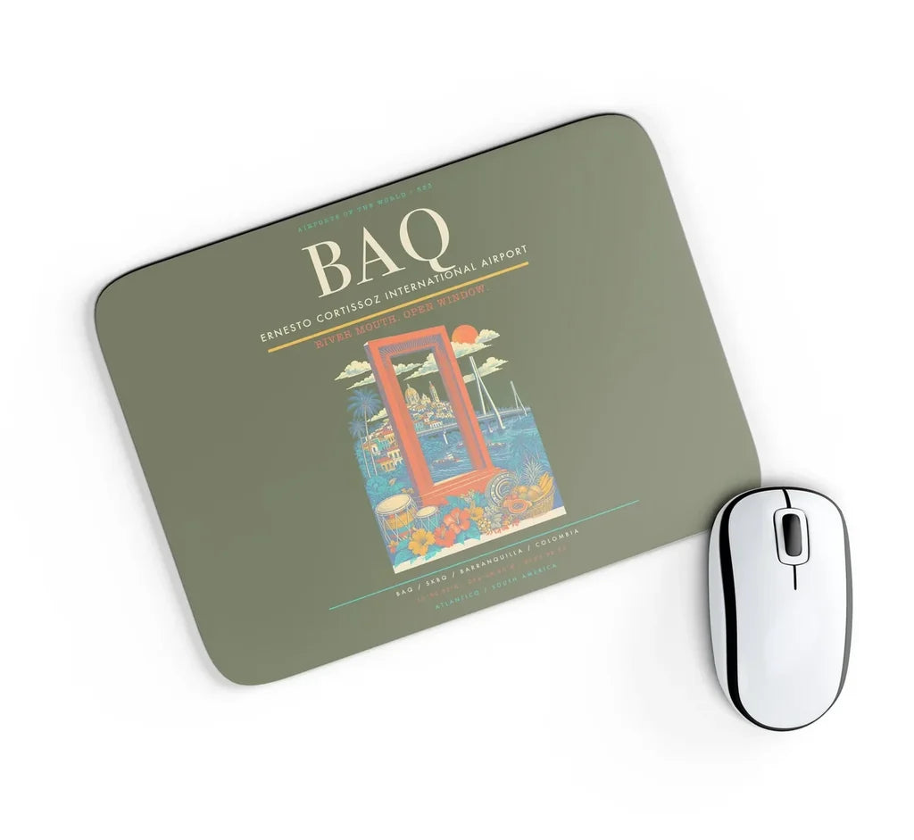 Ernesto Cortissoz International Airport BAQ Mouse-Pad Rectangle - Green Army