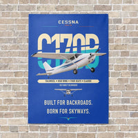 Thumbnail for Cessna 170B vertical canvas print - no frame - blue background