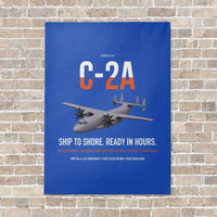 Thumbnail for C-2A Greyhound vertical canvas print - no frame - blue background