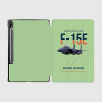 Thumbnail for F-15E Strike Eagle Deep Strike Any Weather design on light green samsung tablet tablet case