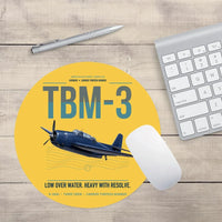 Thumbnail for TBM-3 Avenger design on yellow round mouse pad