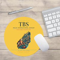 Thumbnail for Tbilisi International Airport (TBS) design on yellow round mouse pad