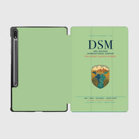 Thumbnail for Des Moines International Airport (DSM) design on light green samsung tablet tablet case