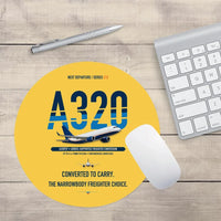 Thumbnail for Airbus A320P2F design on yellow round mouse pad