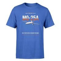 Thumbnail for MQ-25A STINGRAY design on blue double-side t-shirt, single-side print