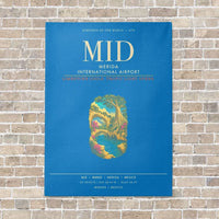 Thumbnail for Merida International Airport MID - Canvas Framed - Turquoise